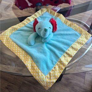 Fisher Price Aqua Blue elephant baby lovey